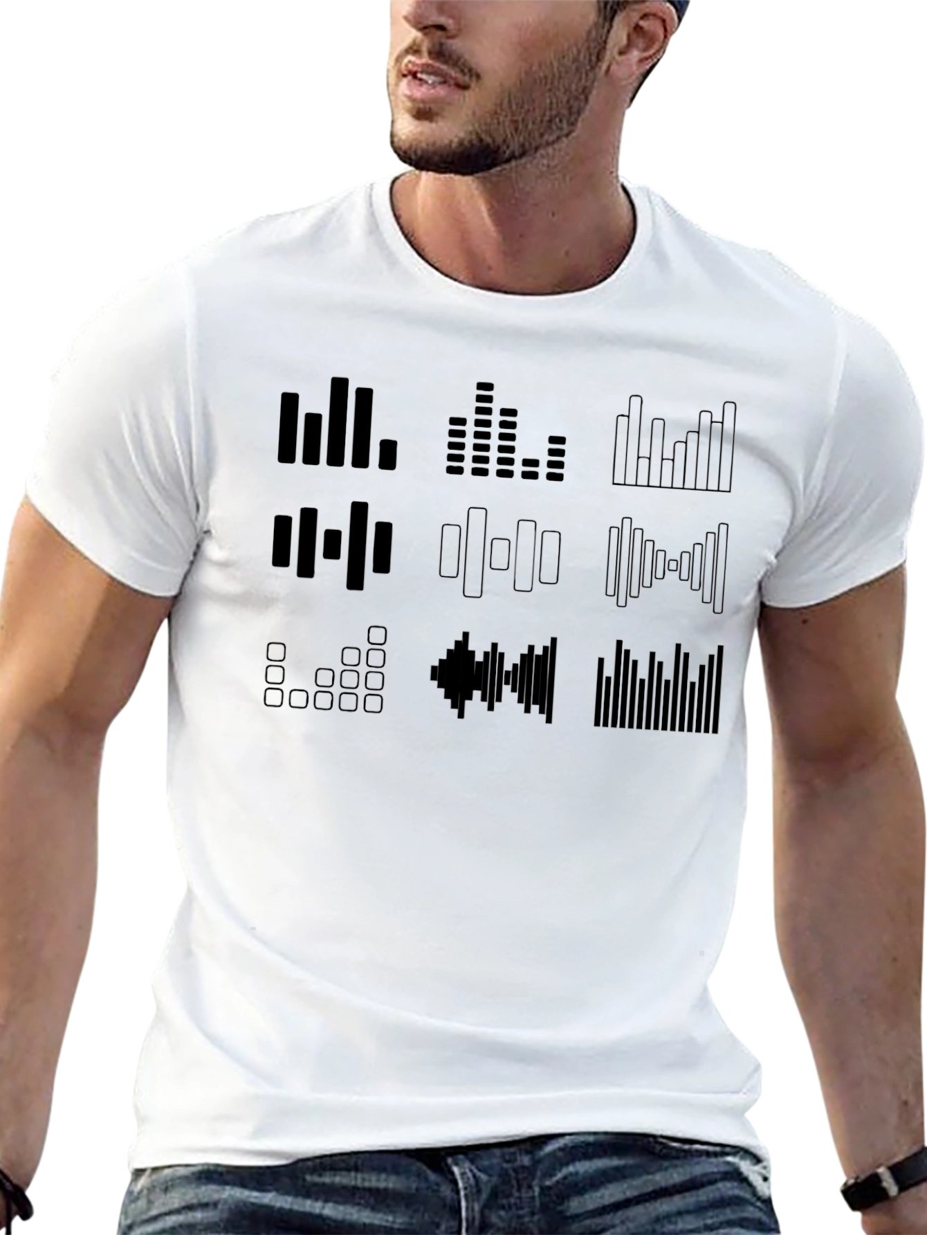 Graphic Equalizer Black T-Shirt