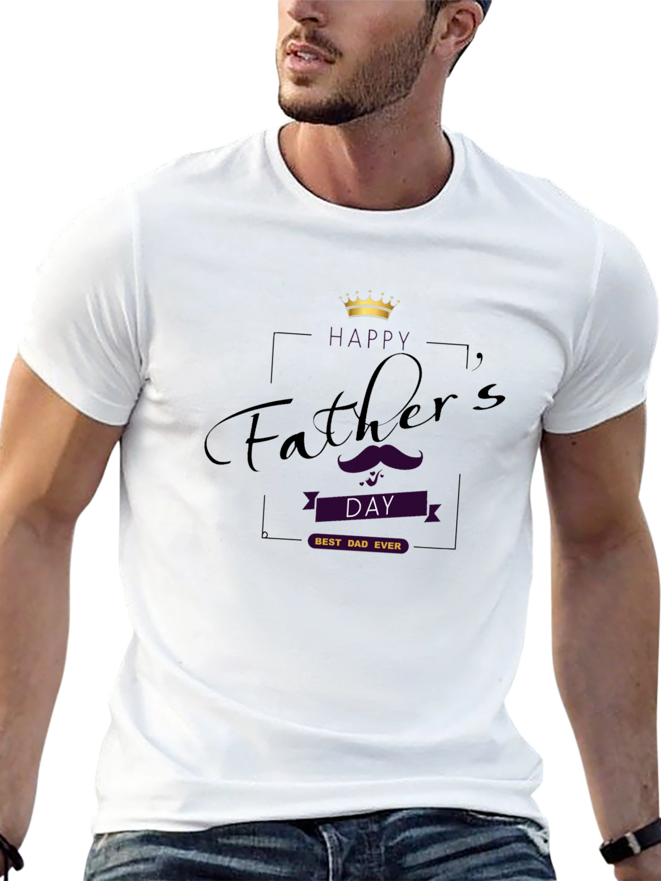 Fathers Day Best Dad Ever Black T-Shirt