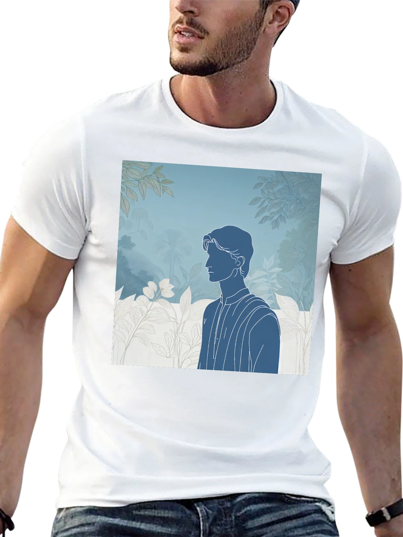 Abstract Silhouette Graphic Tee - Modern Art Shirt