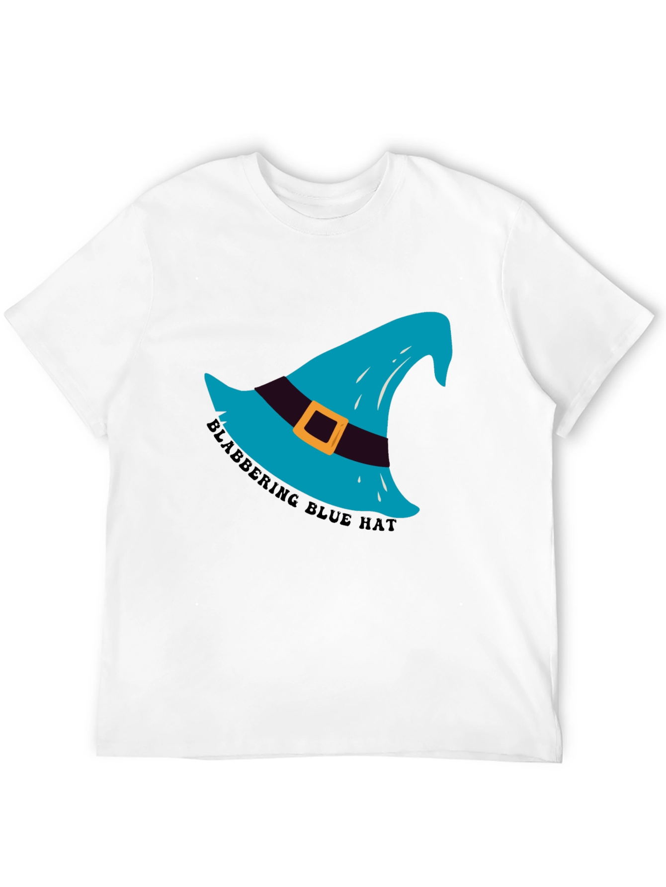 Blabbering Blue Hat Graphic Tee - Black