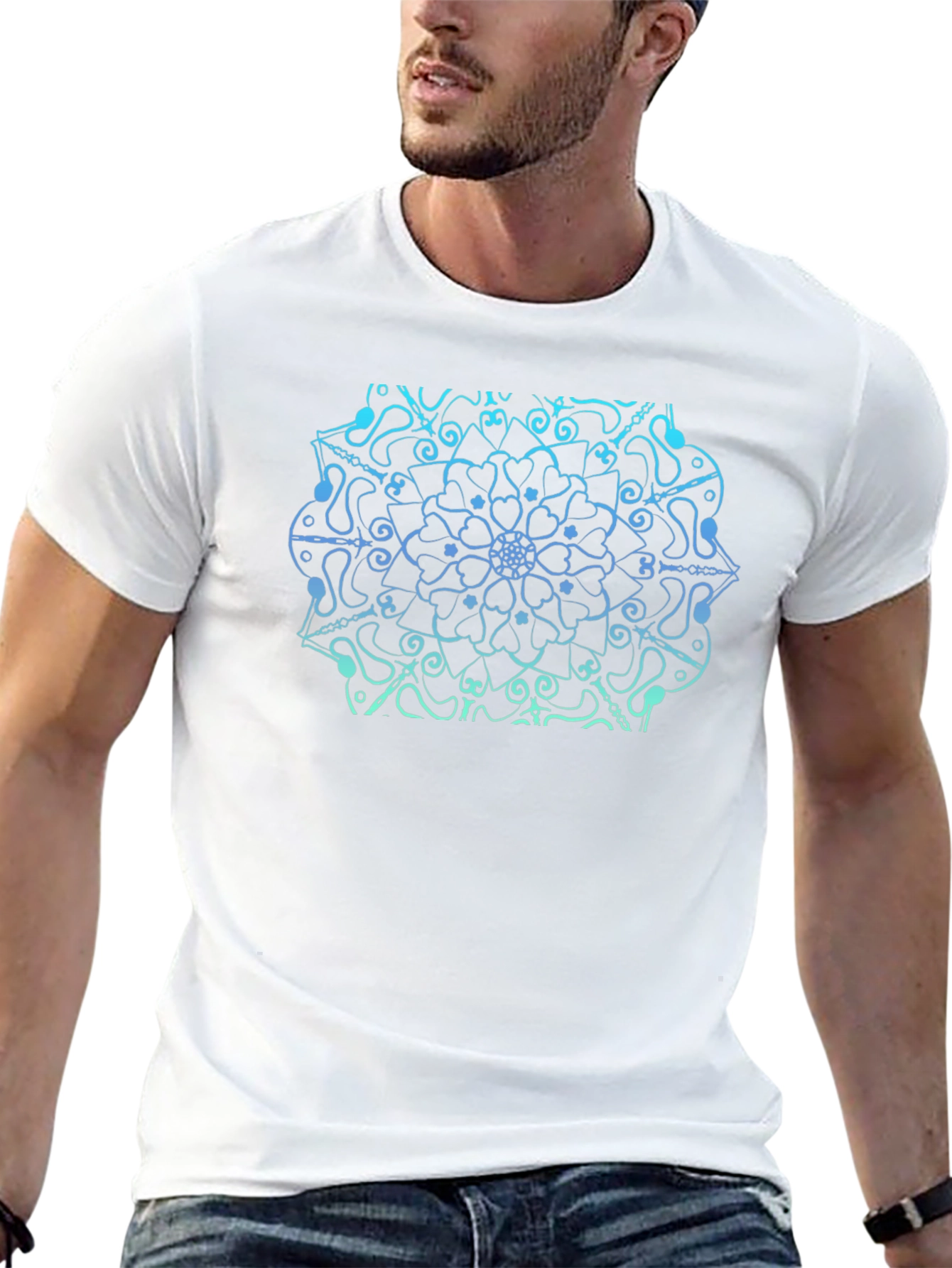 Mandala Design Black T-Shirt