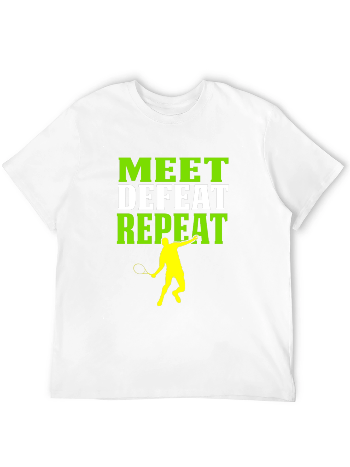 Meet Defeat Repeat Tennis Graphic Tee