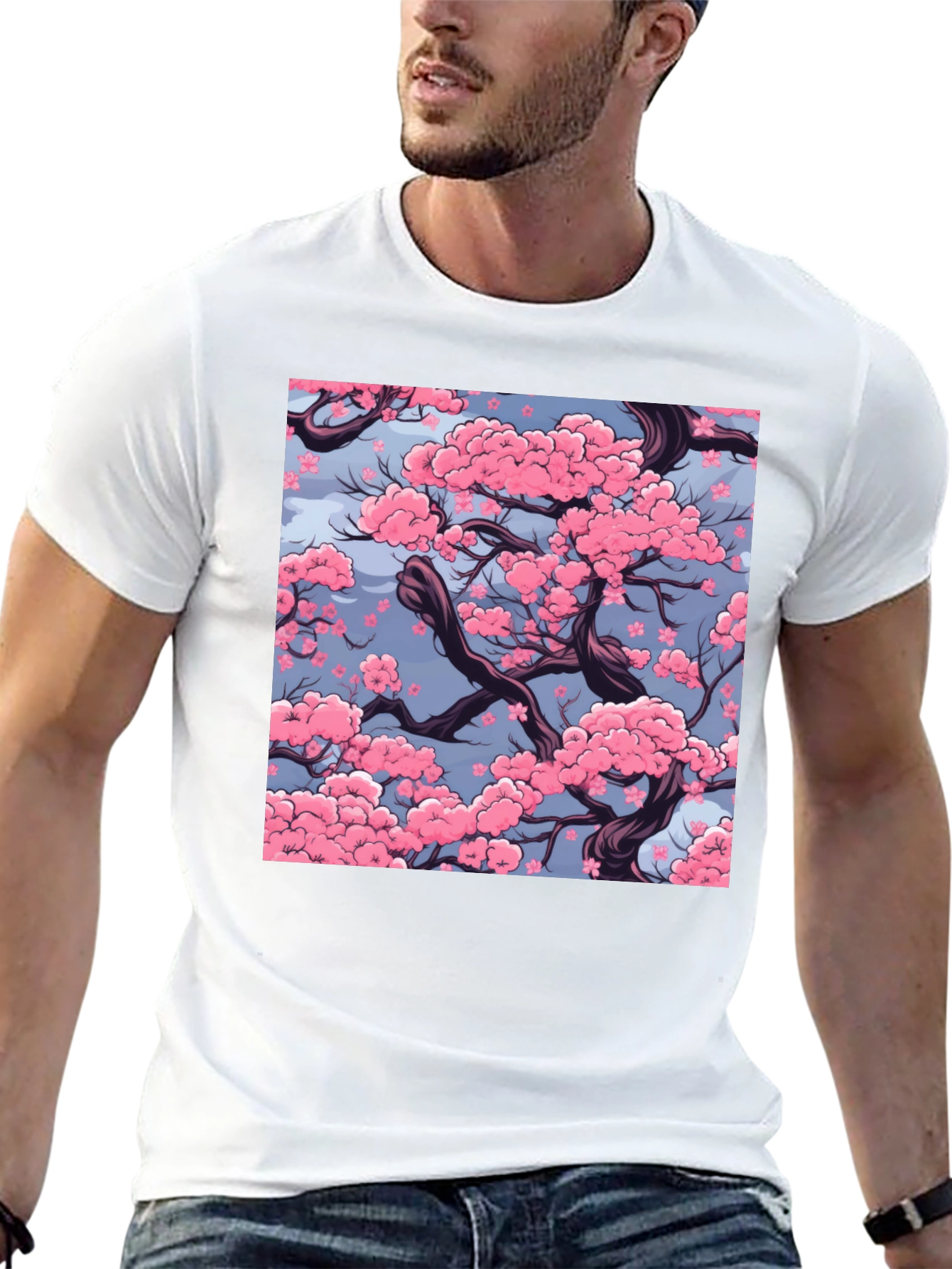 Cherry Blossom Graphic Tee - Stylish Menswear