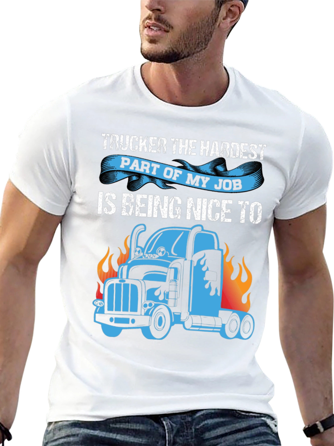Truckers Hardest Job T-Shirt - Funny Truck Driver Tee