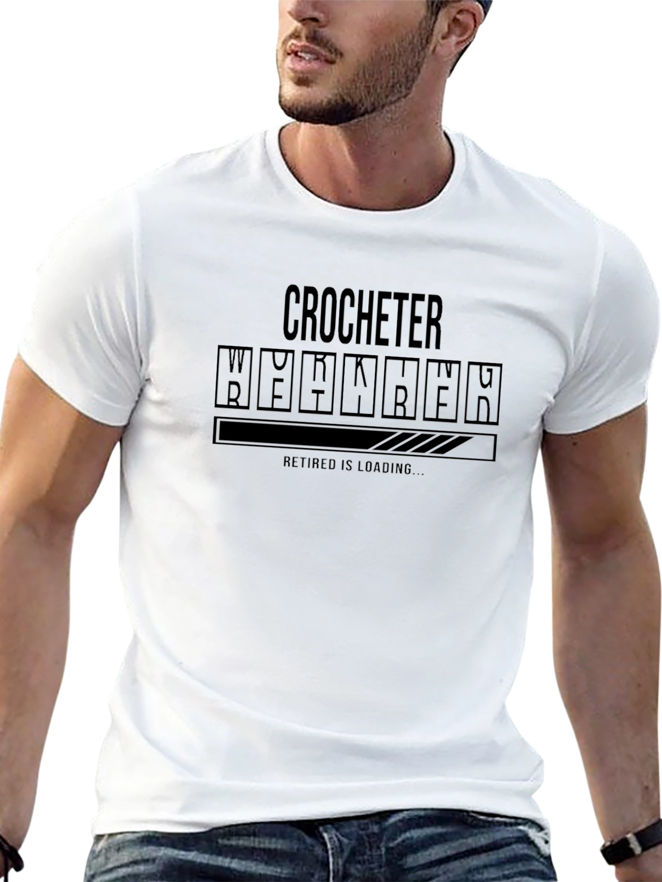 Crocheter Retired Loading Funny Graphic Tee