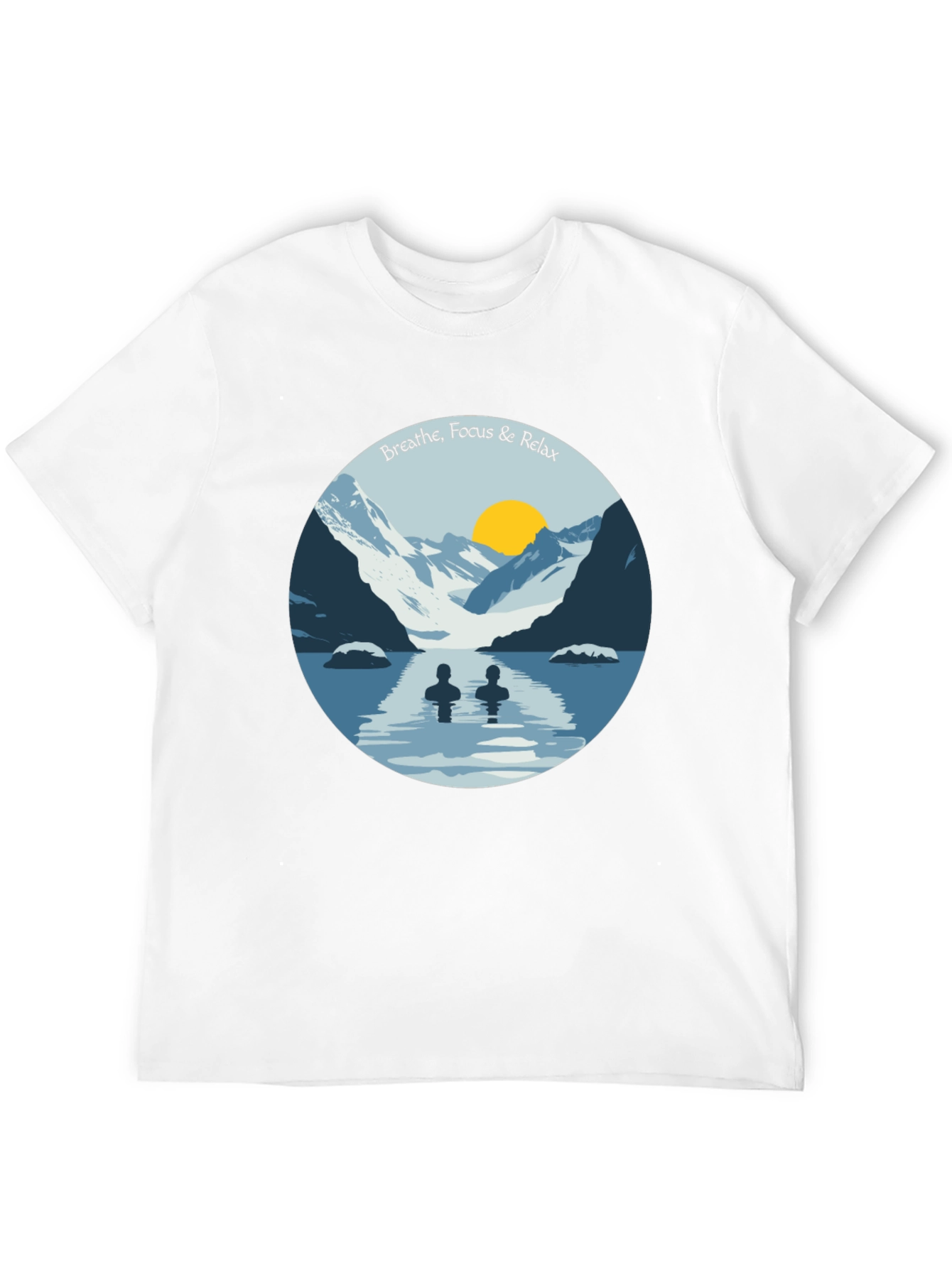 Breathe Focus Relax Graphic Tee - Black