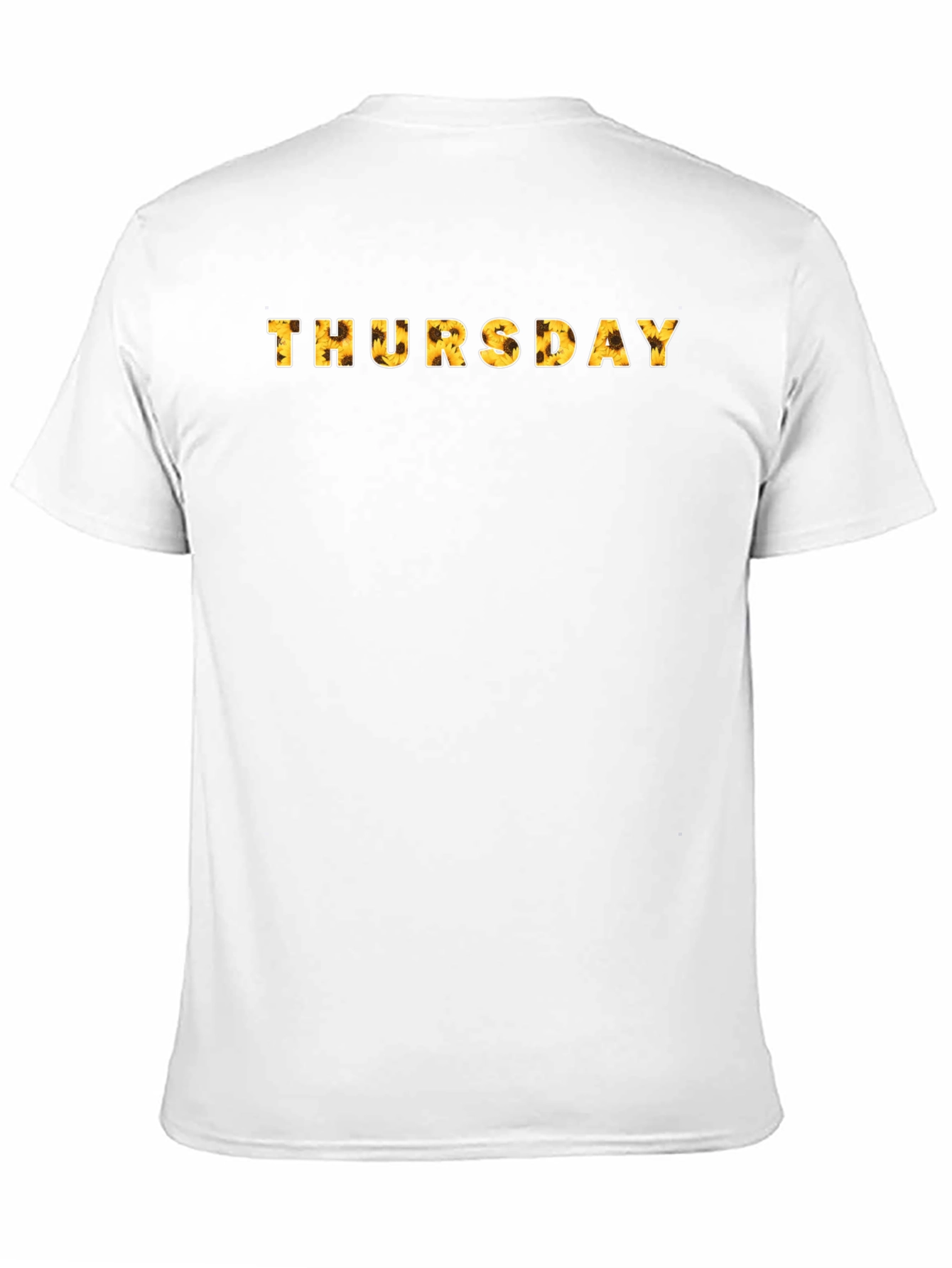 Thursday Sunflower Print Black T-Shirt
