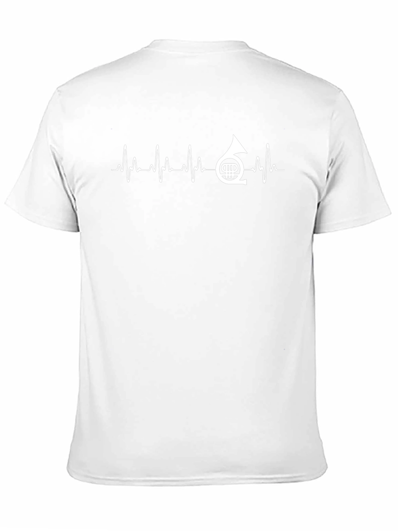 French Horn Heartbeat T-Shirt - Music Lover Tee