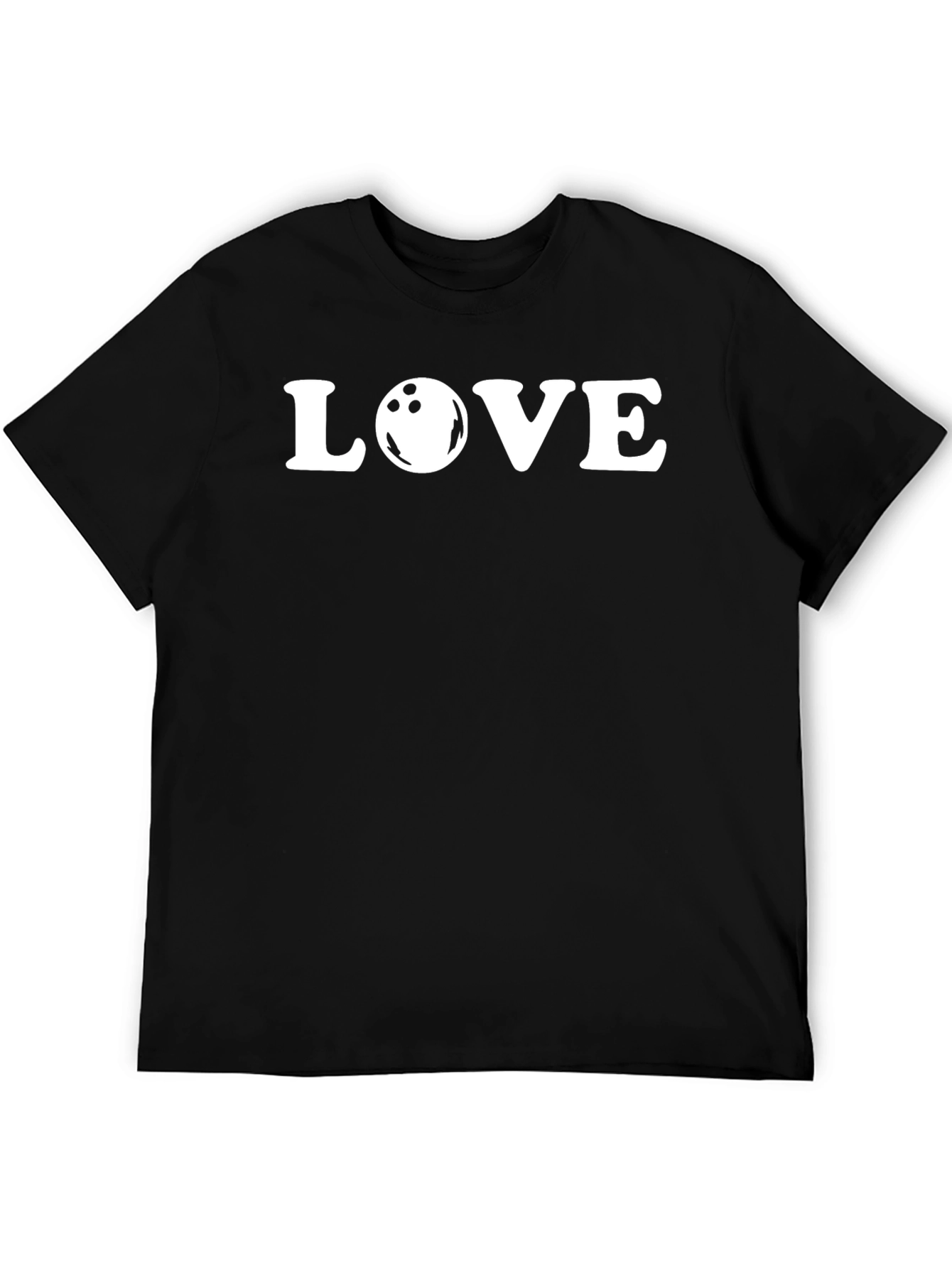 Bowling LOVE Graphic T-Shirt - Black