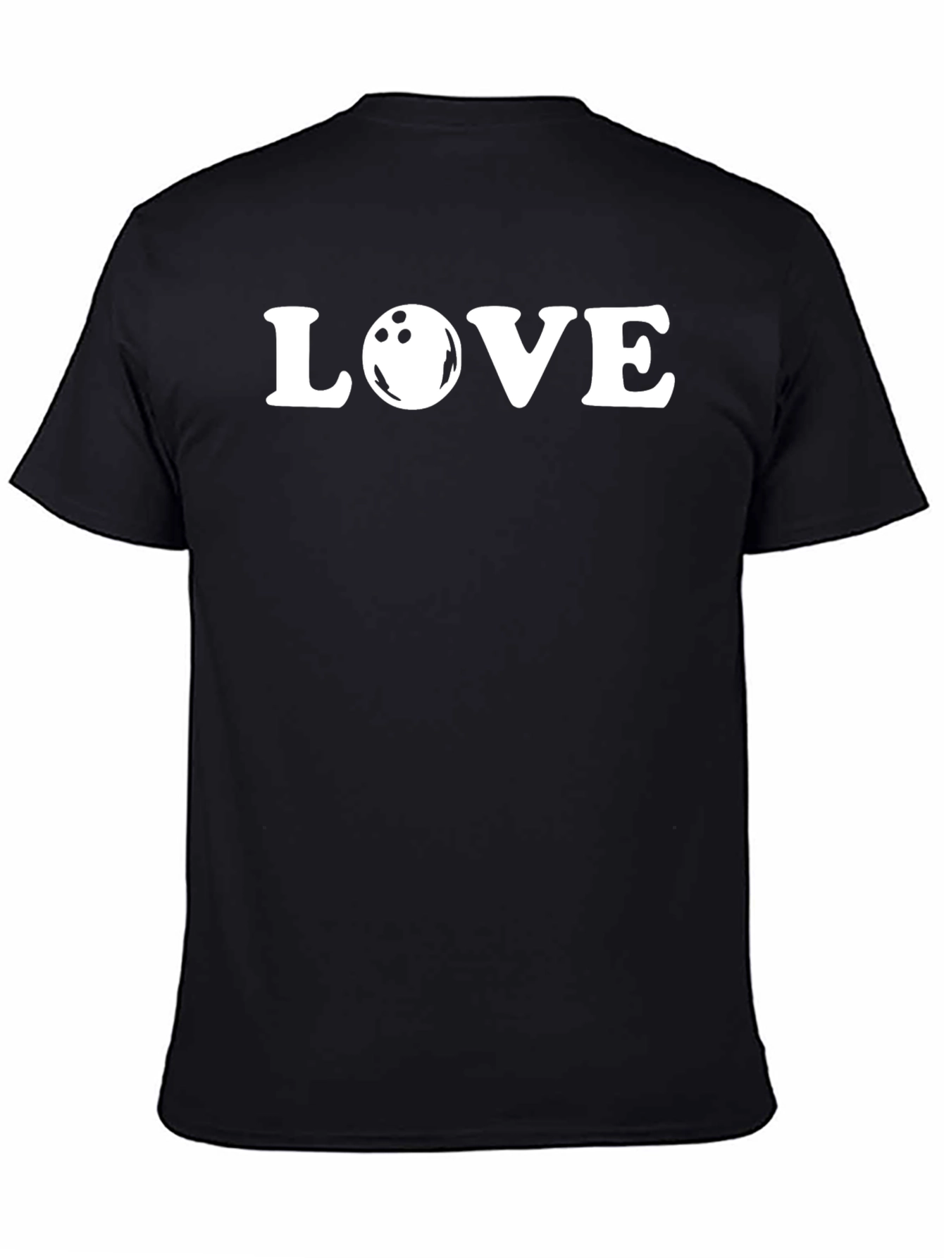 Bowling LOVE Graphic T-Shirt - Black