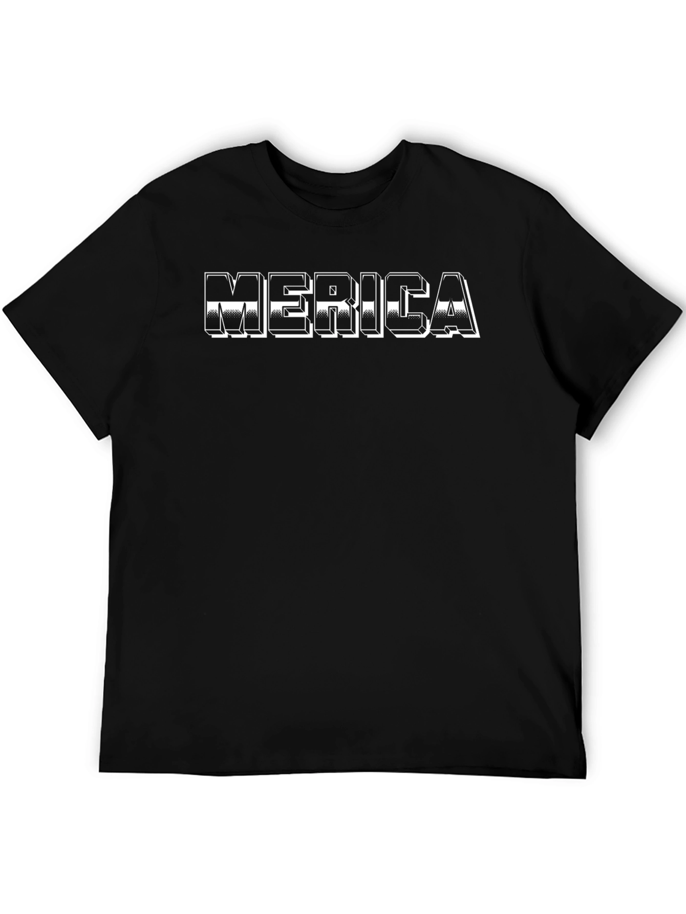 MERICA Graphic Tee - Patriotic Black T-Shirt