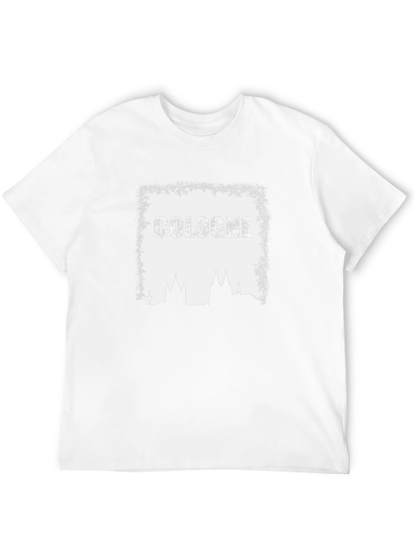 Cologne Skyline Graphic Tee - Black Cotton T-Shirt