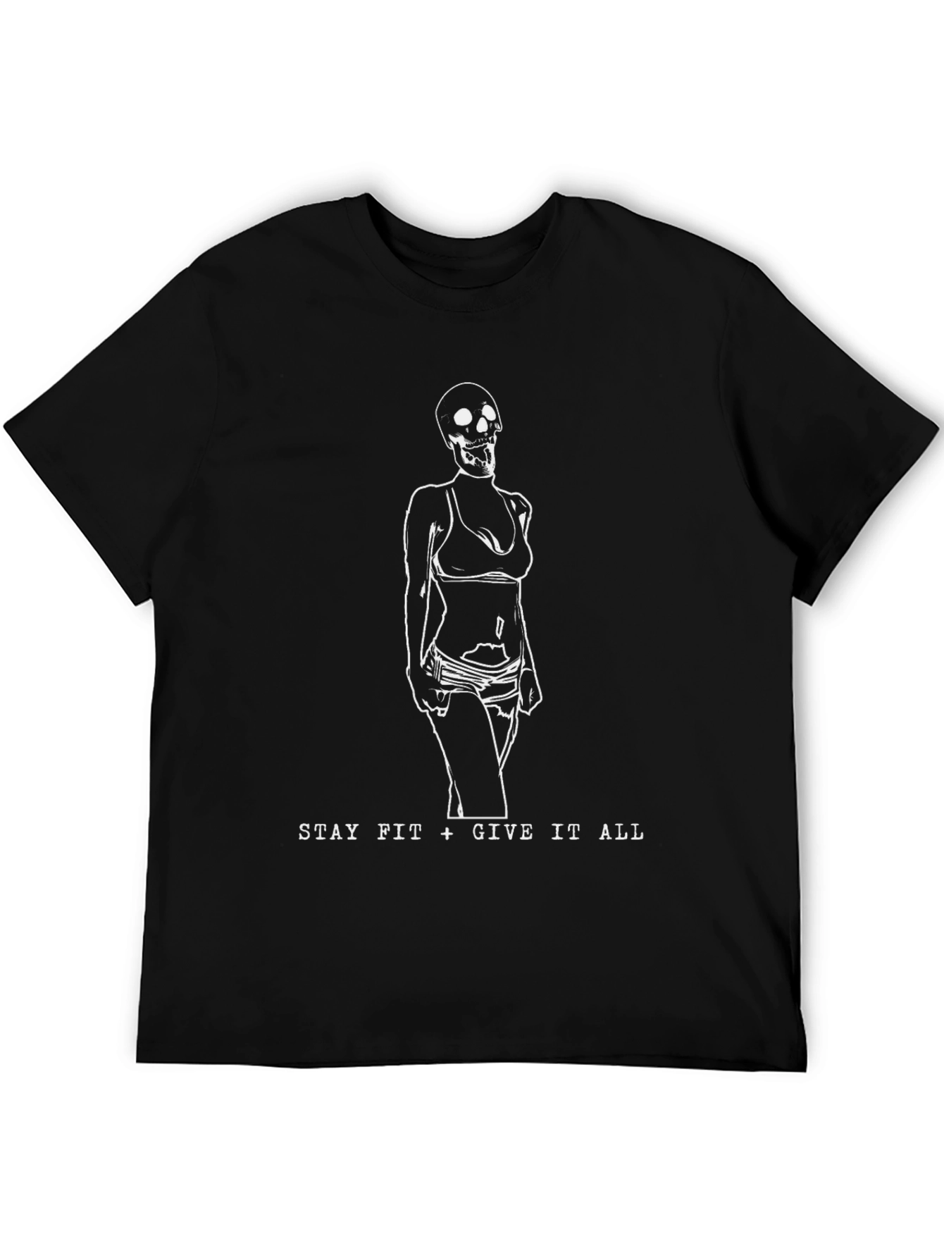 Stay Fit Skeleton T-Shirt - Unique Graphic Tee