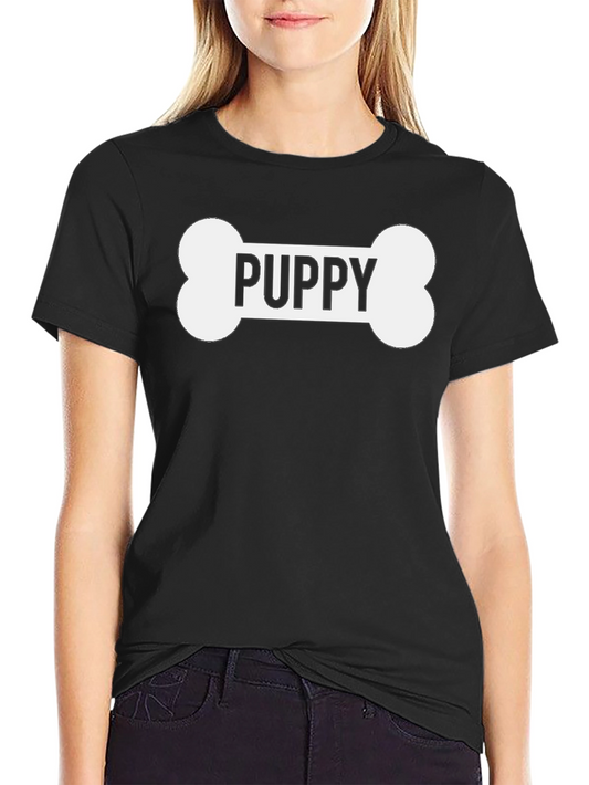 Puppy Bone Graphic T-Shirt - Cute Dog Lover Tee