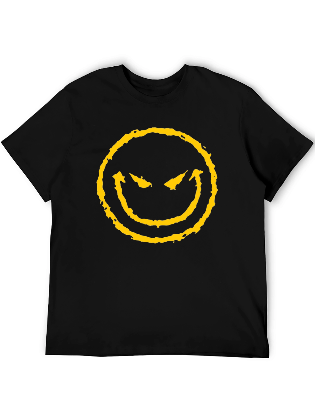Evil Smiley Face Black T-Shirt