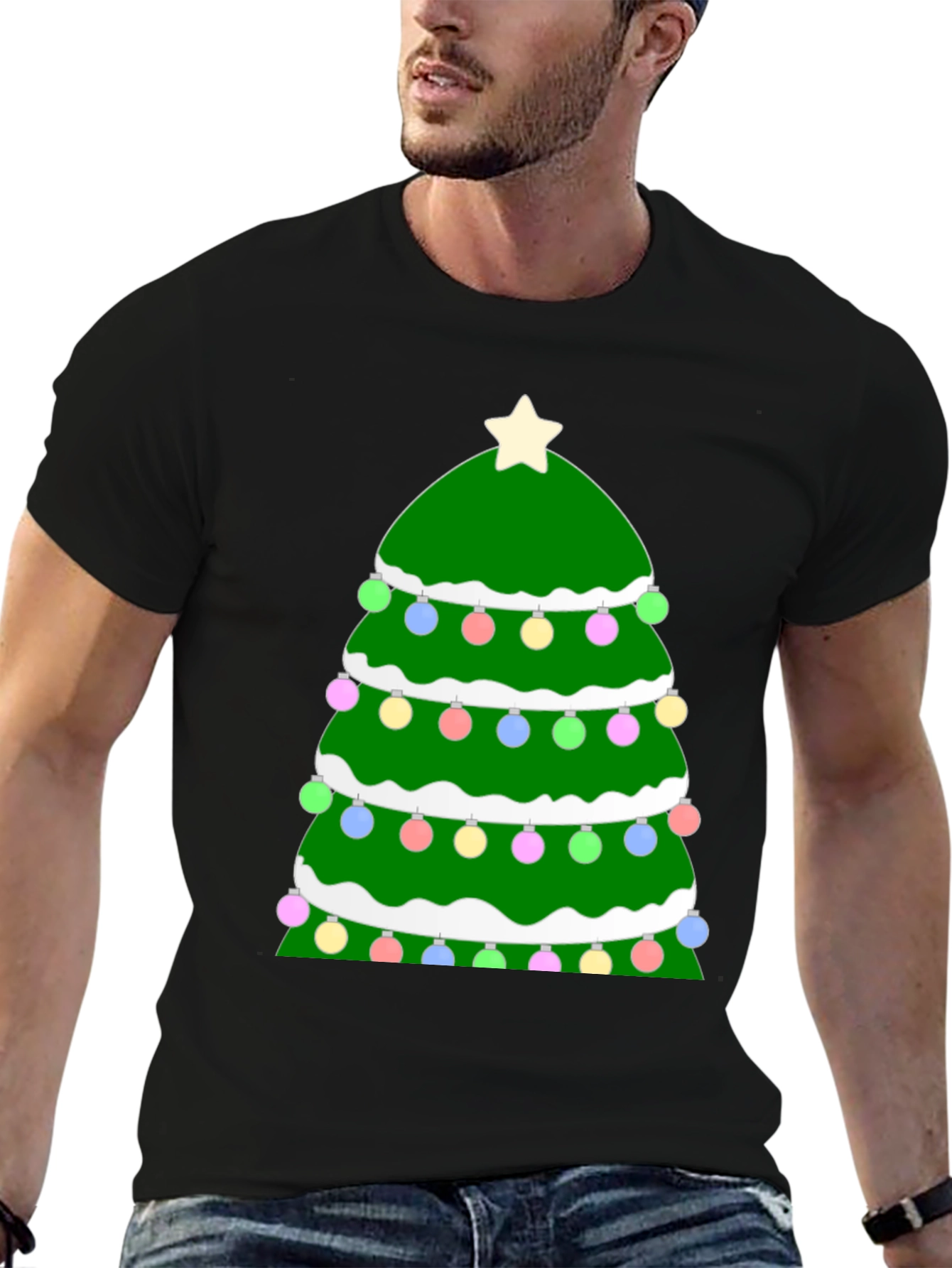 Festive Christmas Tree Graphic Tee