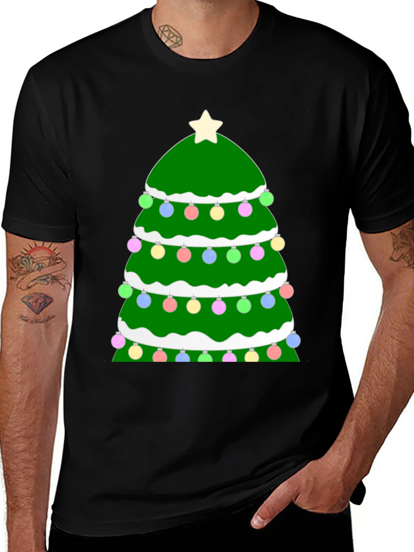 Festive Christmas Tree Graphic Tee
