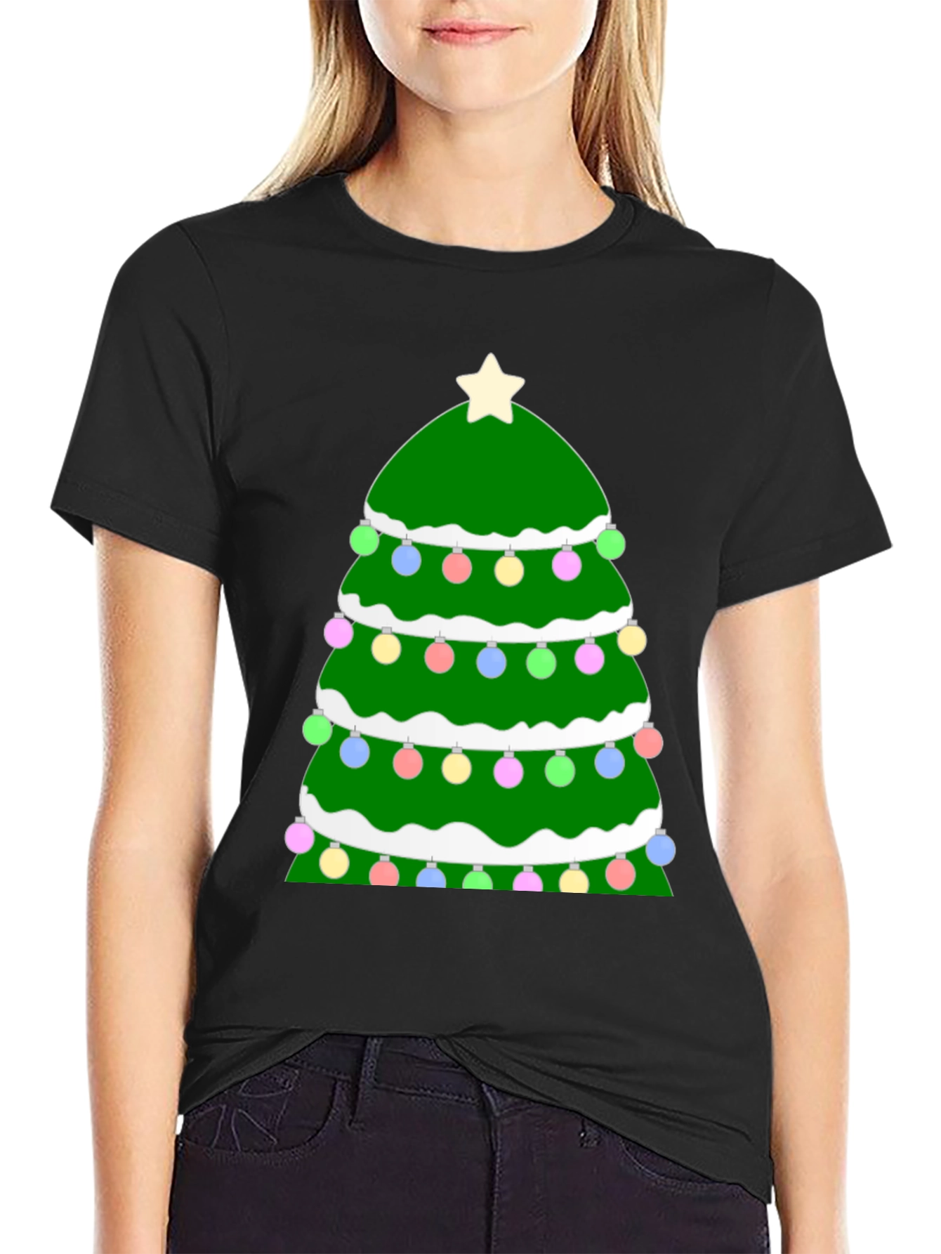 Festive Christmas Tree Graphic Tee