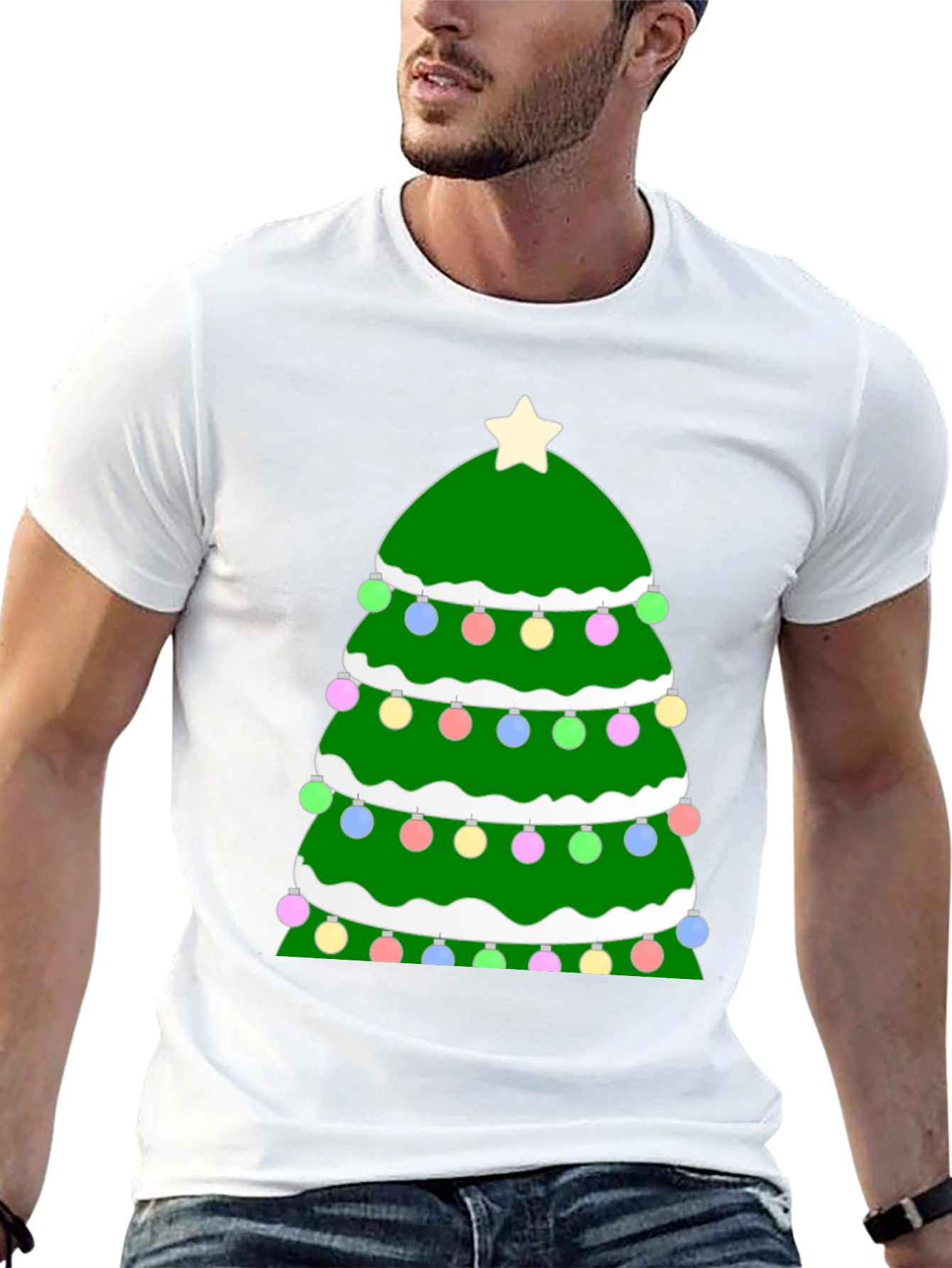 Festive Christmas Tree Graphic Tee