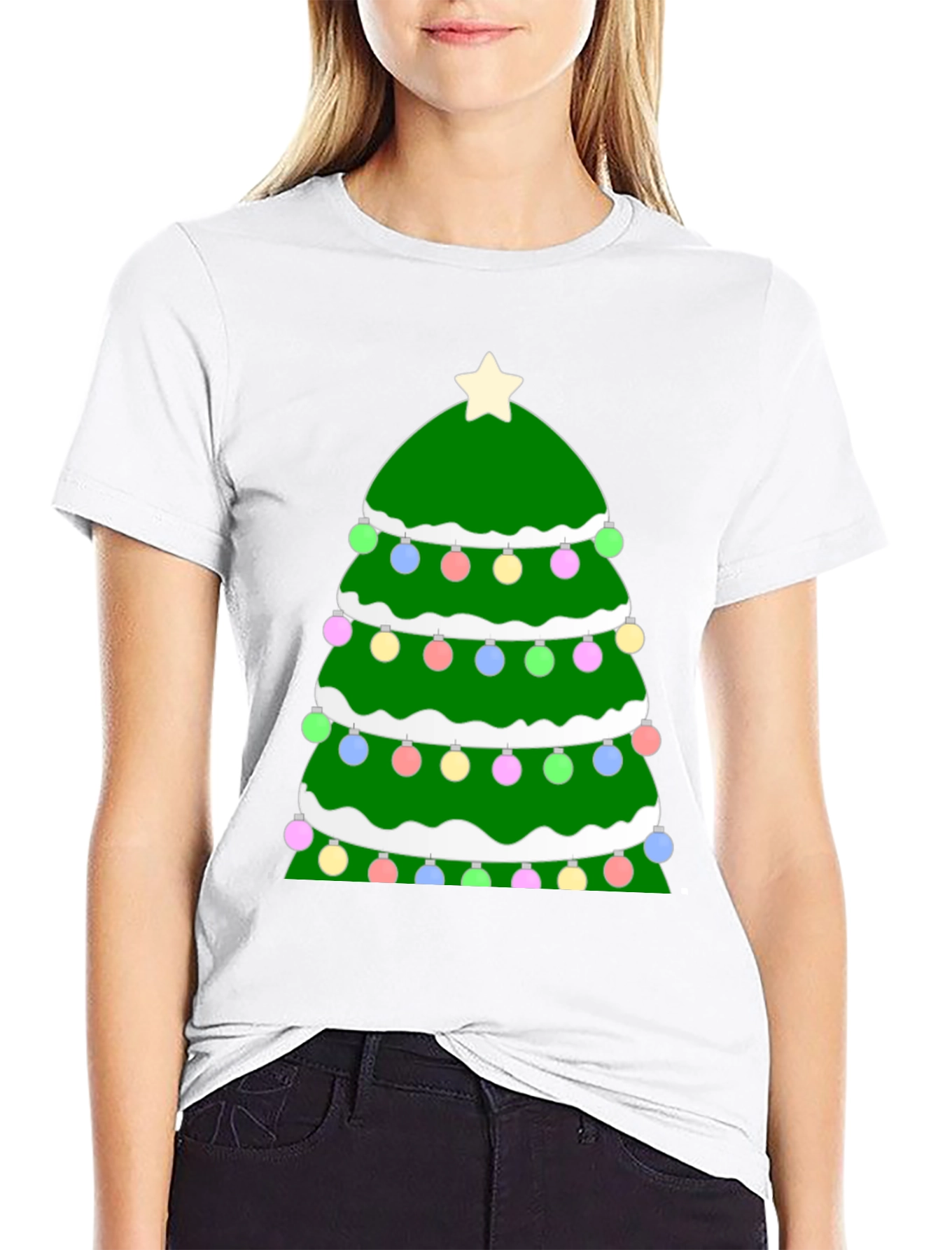 Festive Christmas Tree Graphic Tee