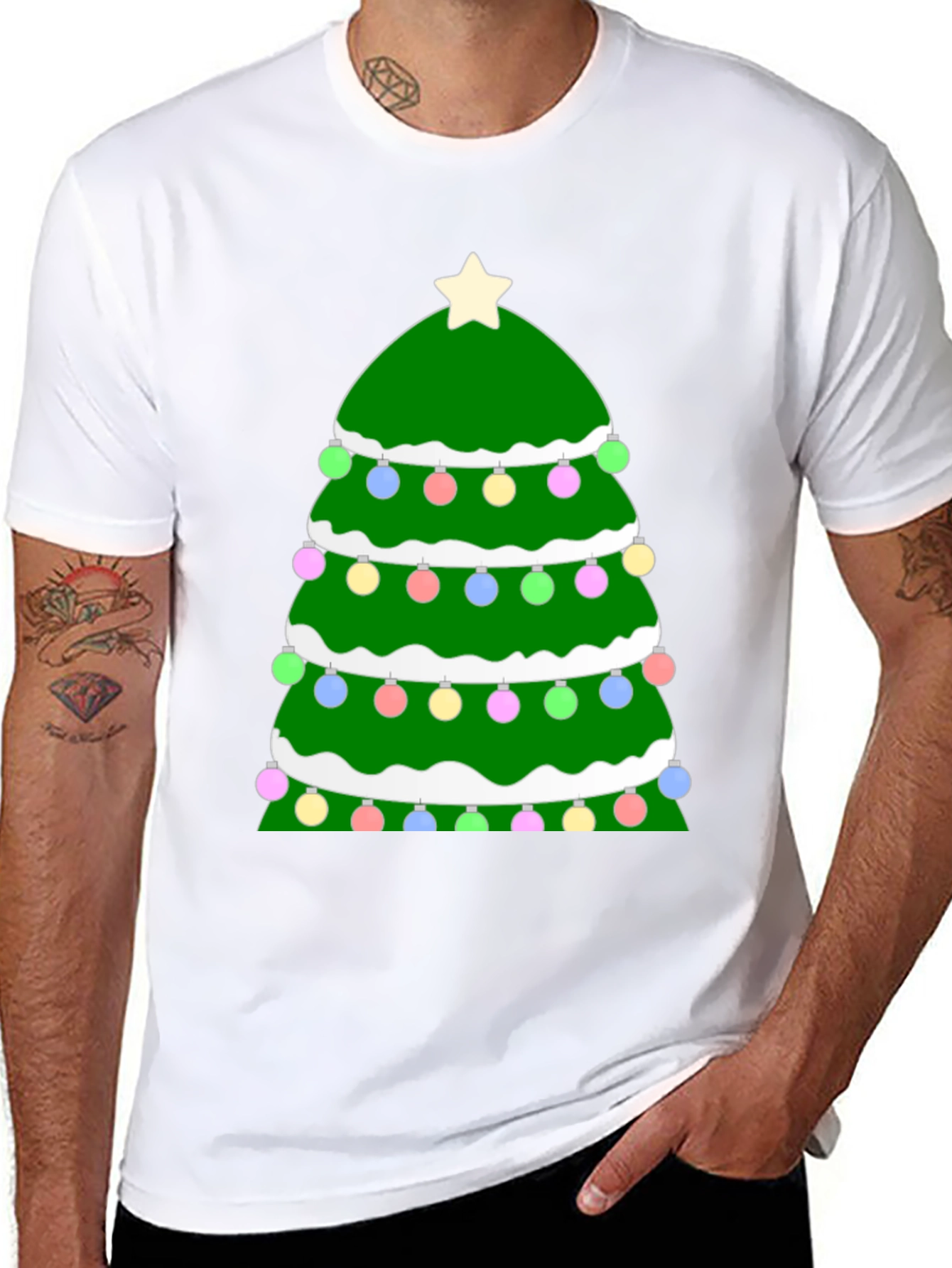 Festive Christmas Tree Graphic Tee
