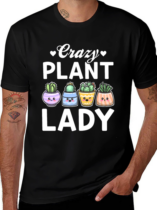Crazy Plant Lady T-Shirt - Cute Succulent Design