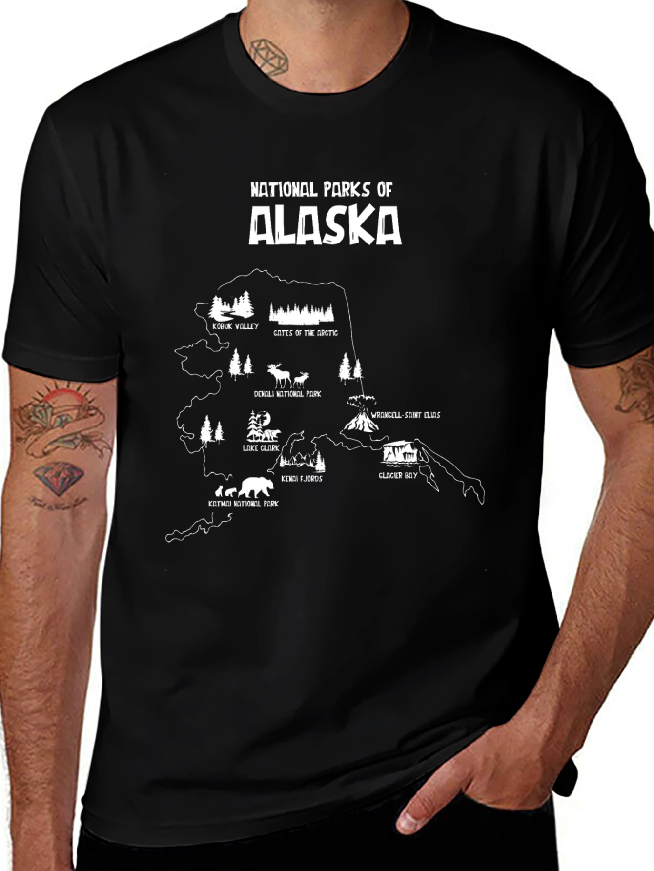 Alaska National Parks Graphic T-Shirt