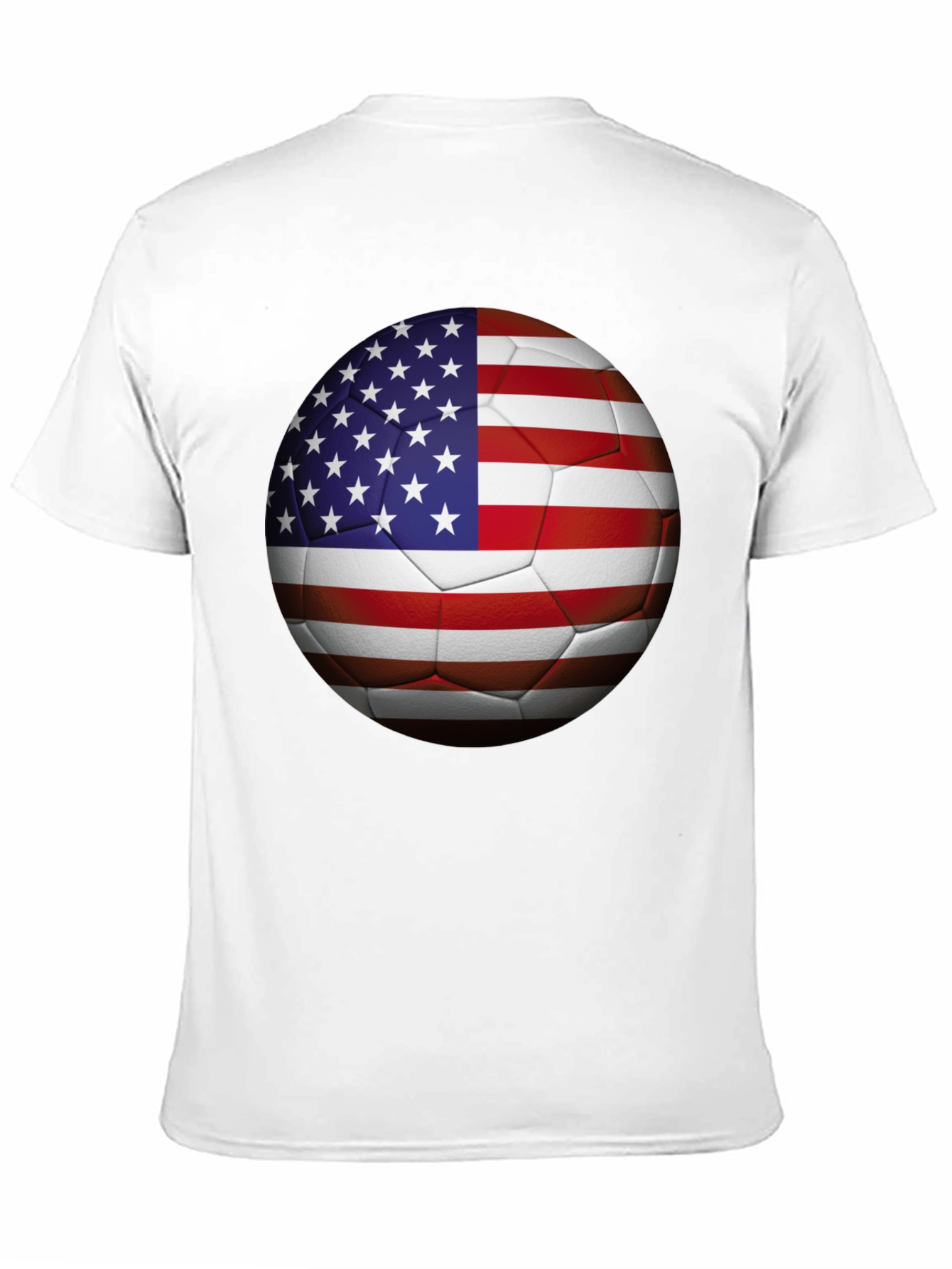 USA Flag Soccer Ball Graphic T-Shirt