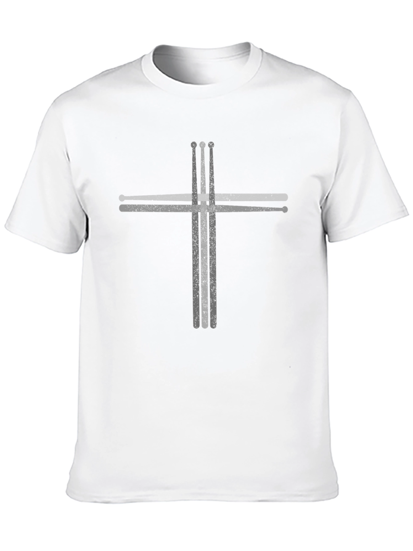 Drumsticks Cross Graphic Tee - Music Lovers T-Shirt