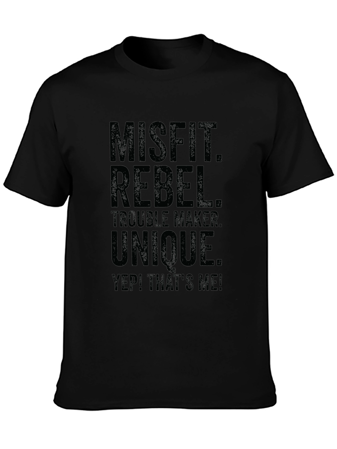 Misfit Rebel Graphic Tee - Black T-Shirt