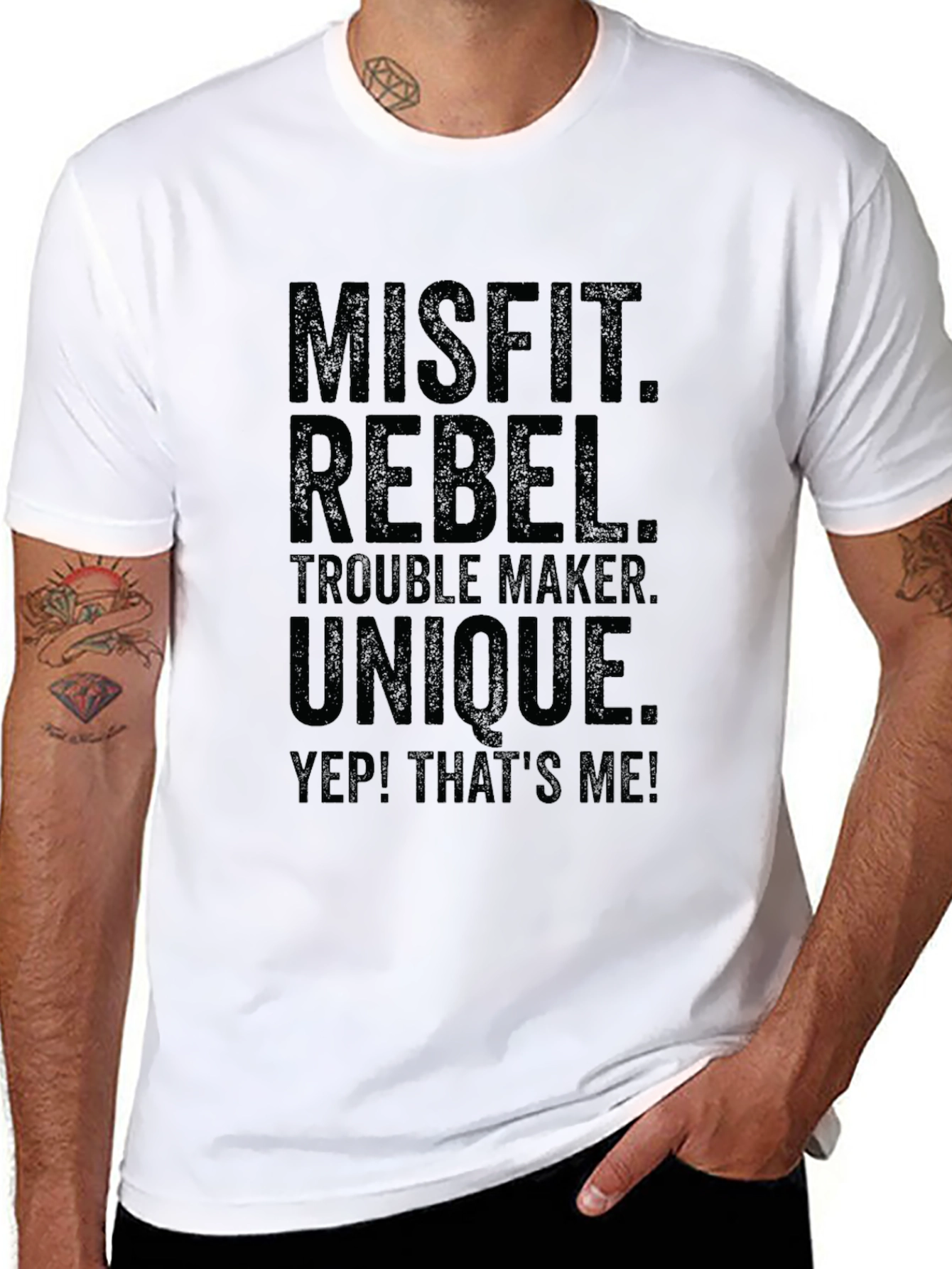 Misfit Rebel Graphic Tee - Black T-Shirt