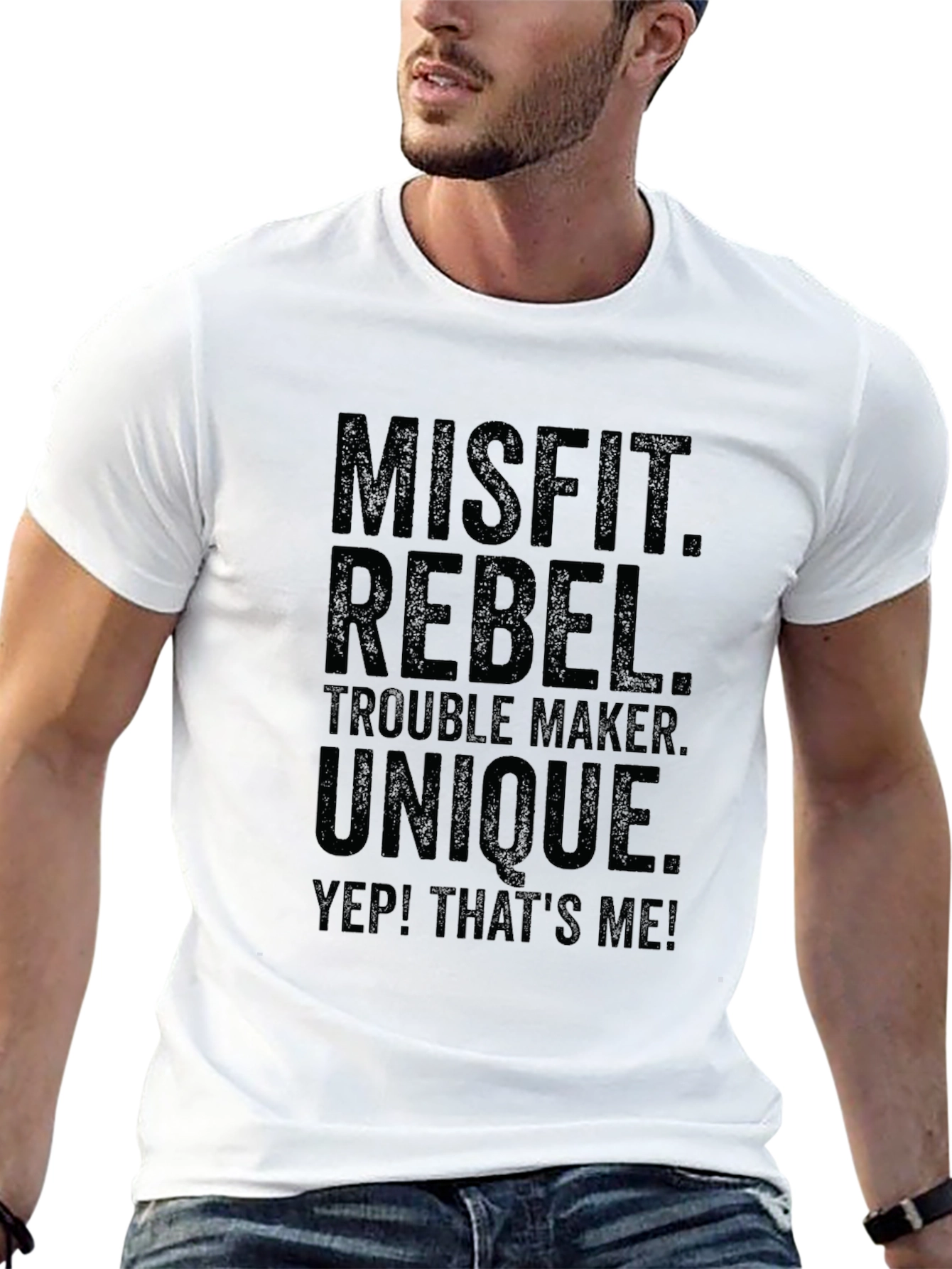 Misfit Rebel Graphic Tee - Black T-Shirt