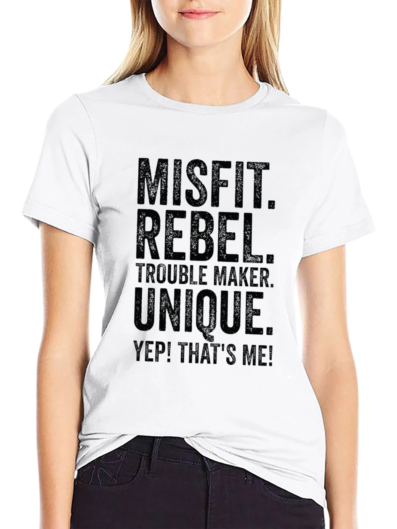 Misfit Rebel Graphic Tee - Black T-Shirt