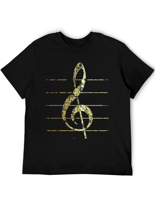 Treble Clef Graphic T-Shirt - Musical Style