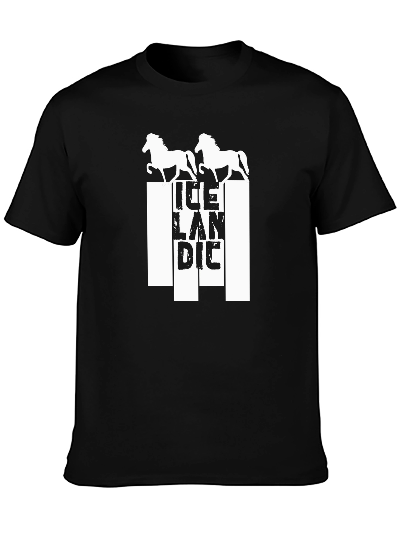 Icelandic Horse T-Shirt - Mens Black Graphic Tee