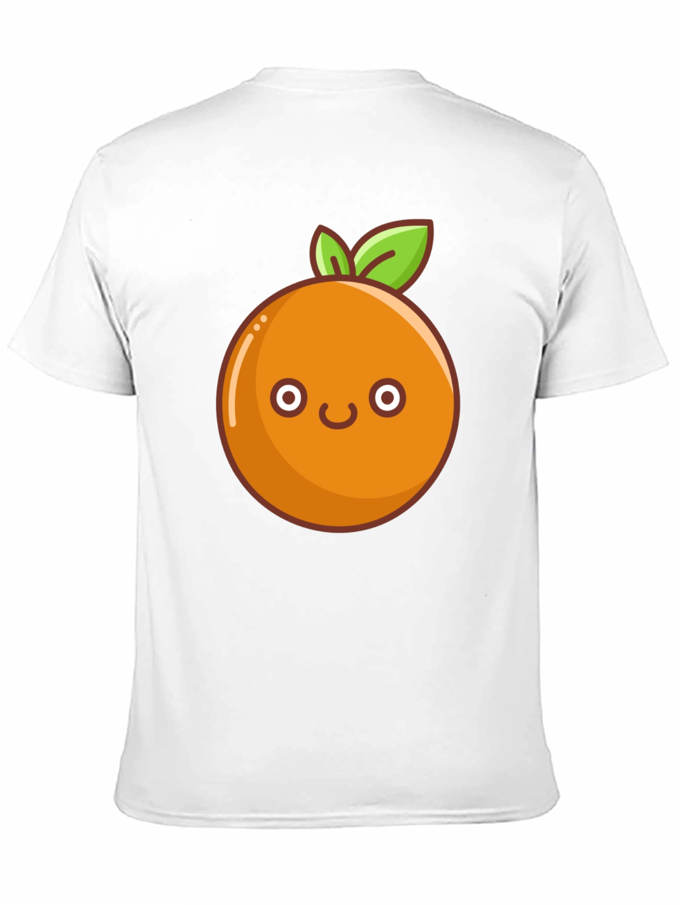Cute Orange Graphic Tee - Black Cotton T-Shirt