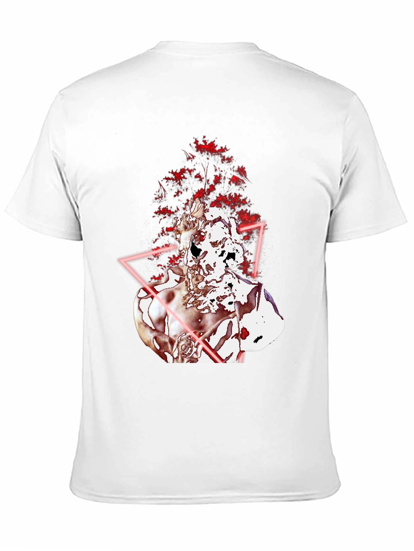 Statue Head Graphic Tee - Black Cotton Blend