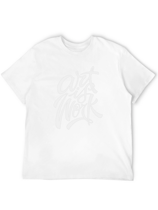 Art is Work Graphic Tee - Black Cotton T-Shirt
