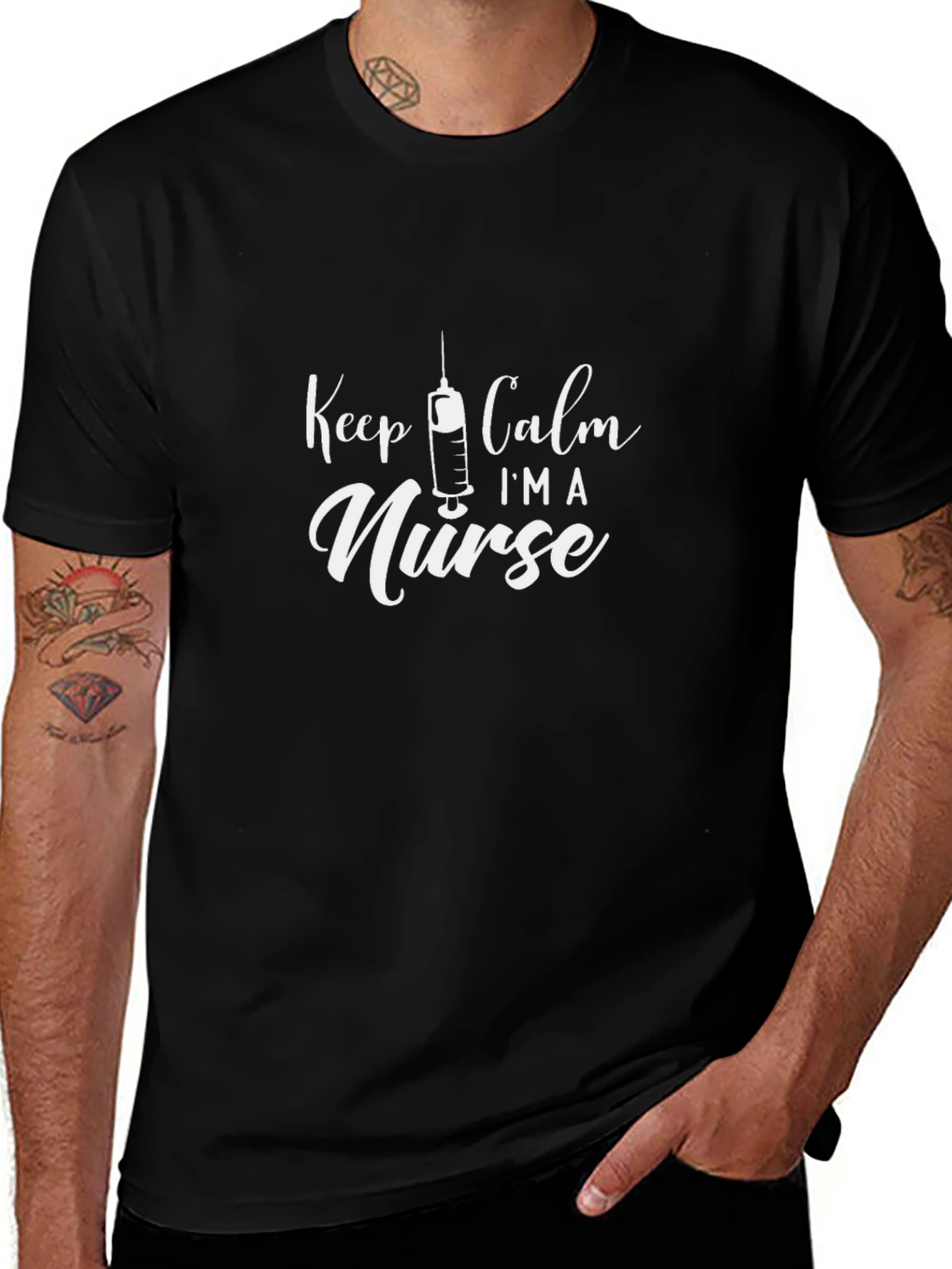 Keep Calm Im A Nurse Black T-Shirt