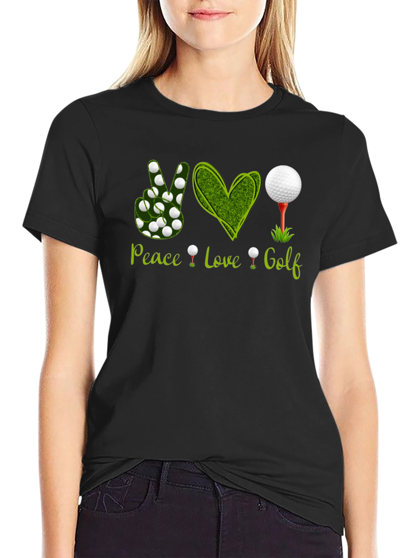 Peace Love Golf Graphic Tee