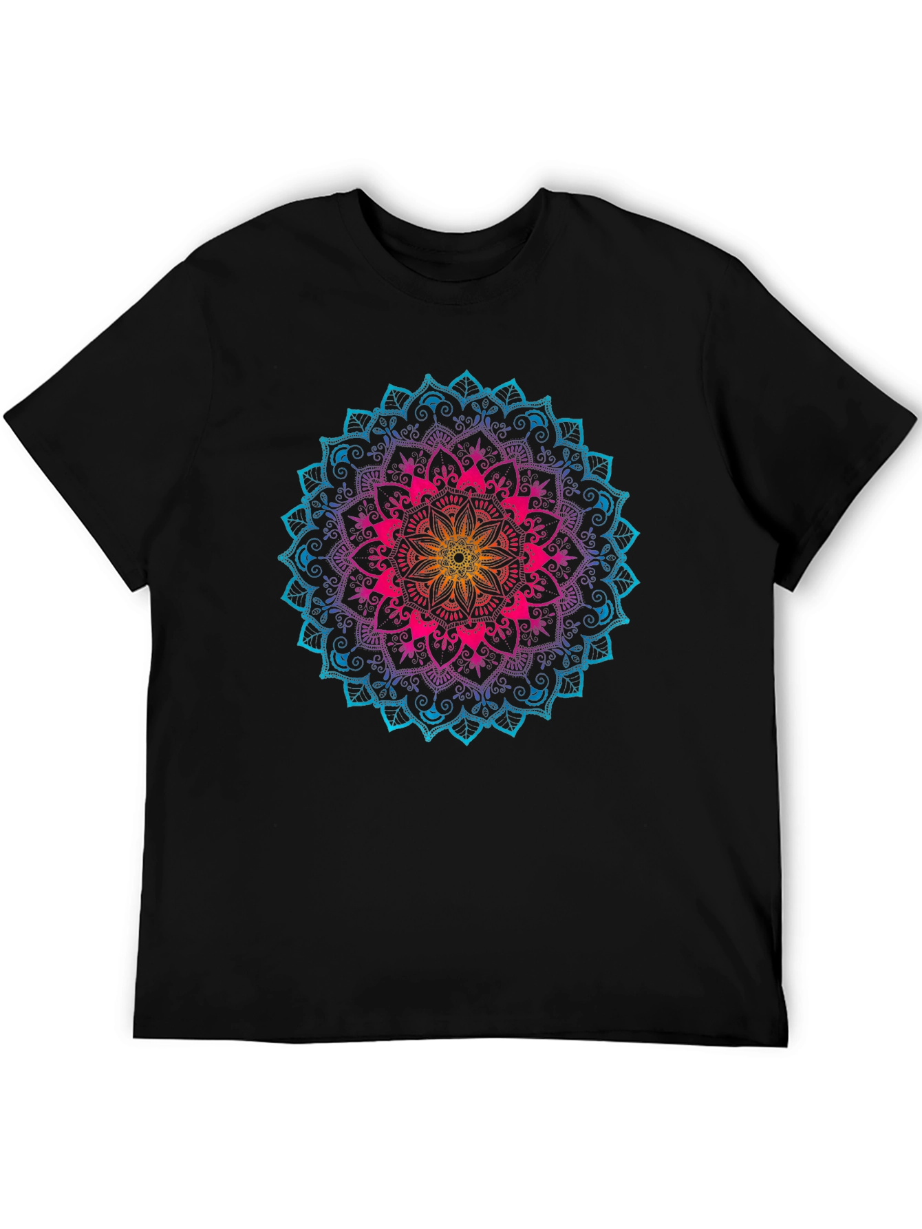 Rainbow Mandala Graphic T-Shirt