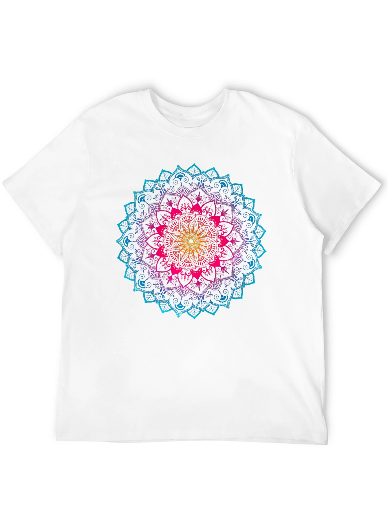 Rainbow Mandala Graphic T-Shirt