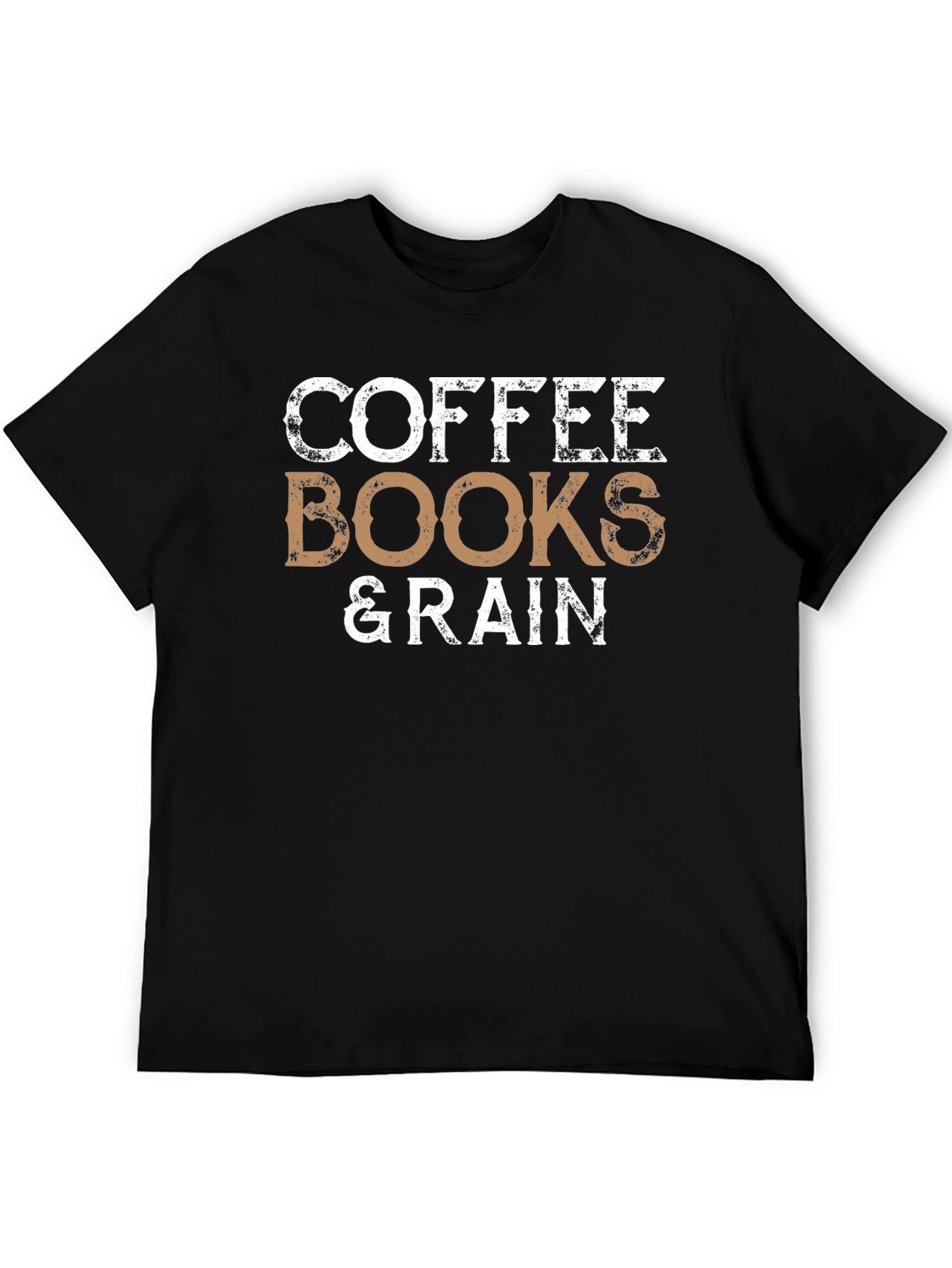 Coffee Books & Rain Graphic T-Shirt