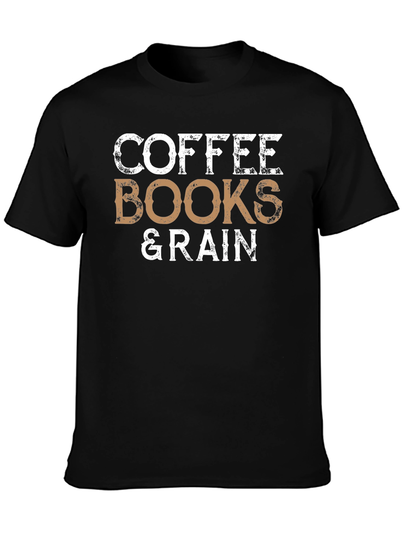 Coffee Books & Rain Graphic T-Shirt