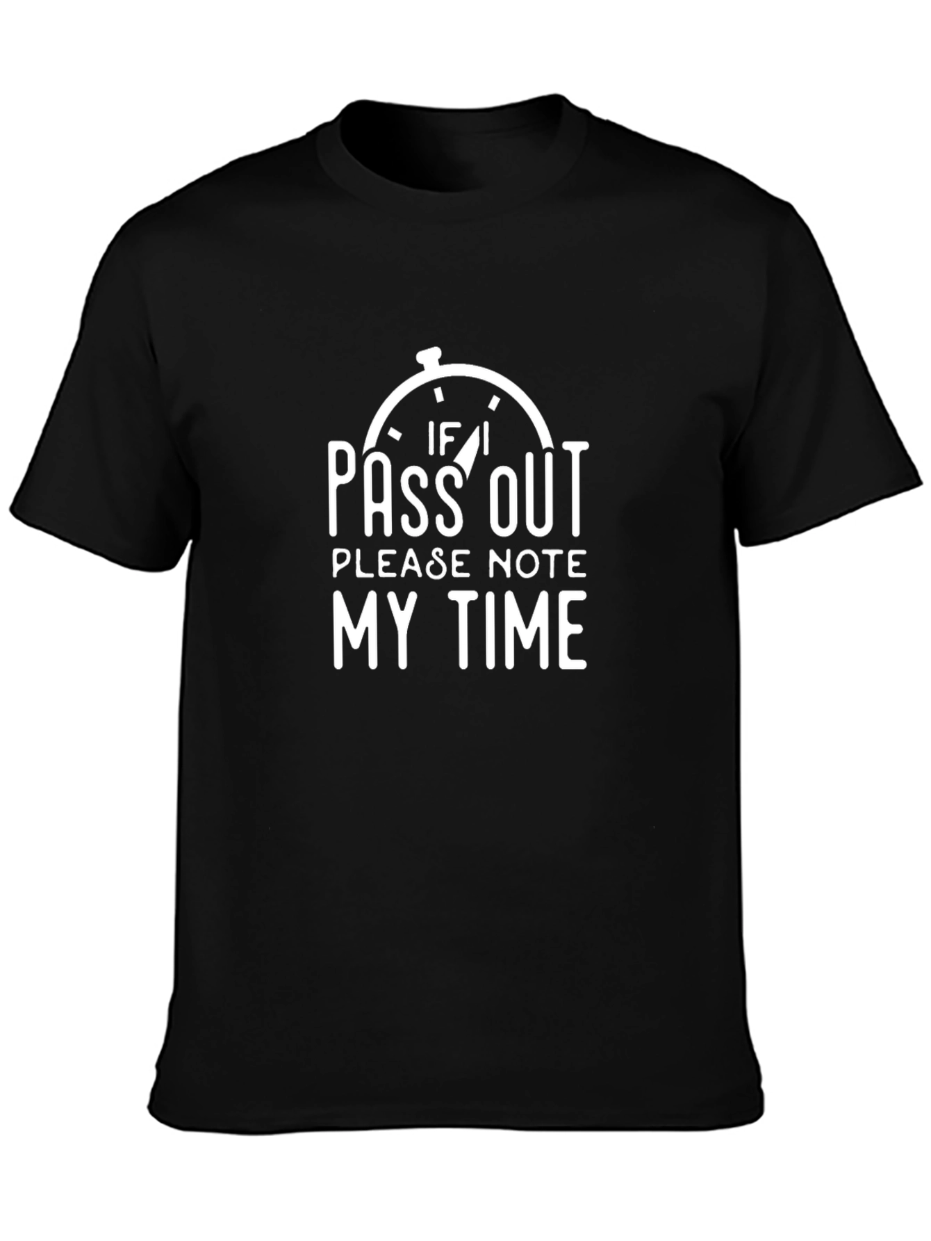 Funny Note My Time Black Graphic T-Shirt