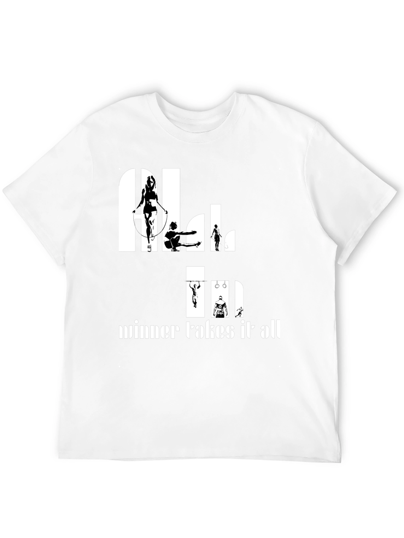 Athlete Silhouette T-Shirt - Winner Takes All Design