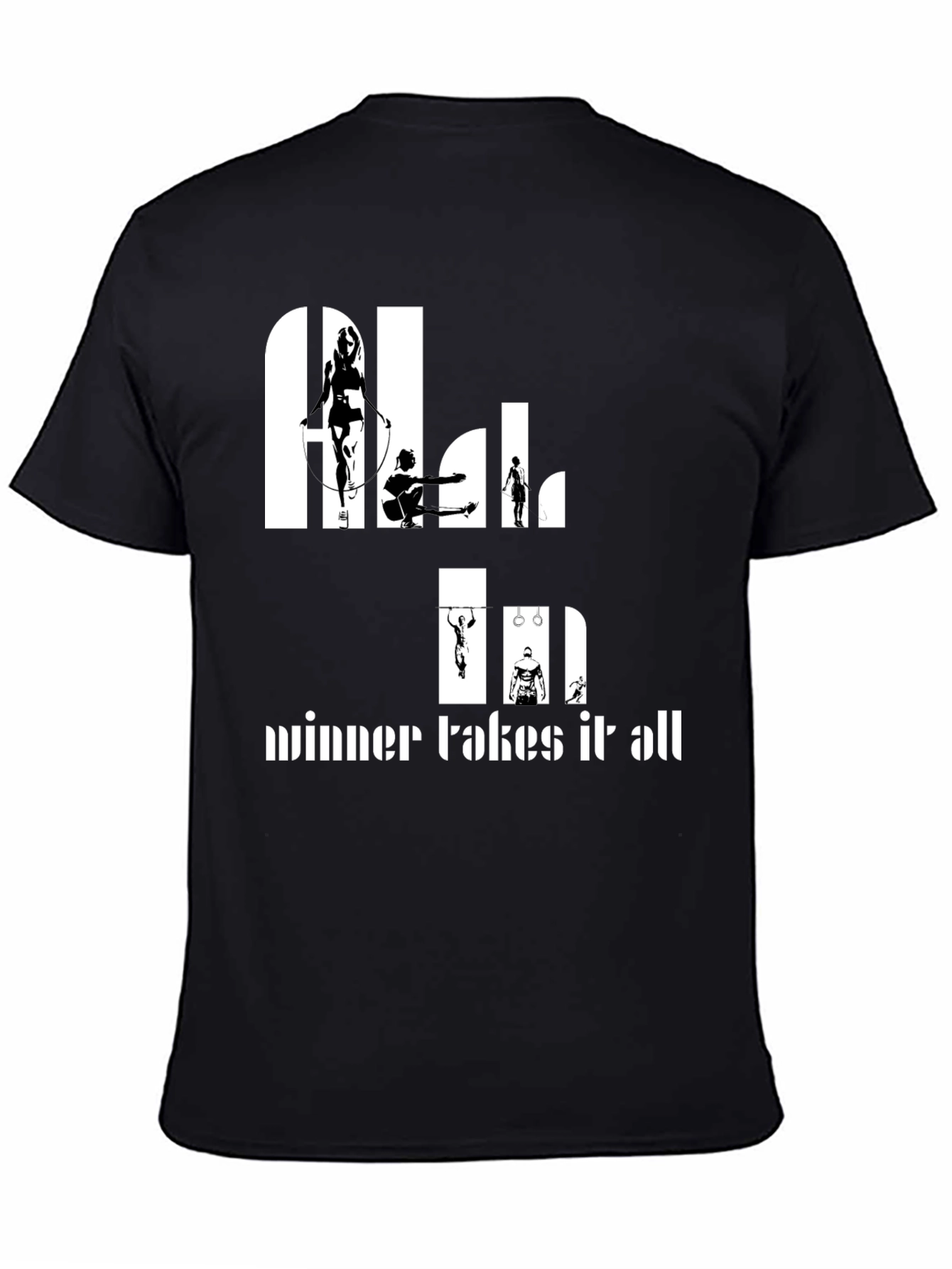 Athlete Silhouette T-Shirt - Winner Takes All Design