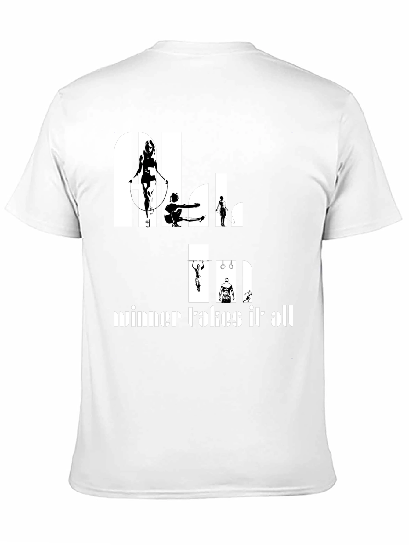Athlete Silhouette T-Shirt - Winner Takes All Design