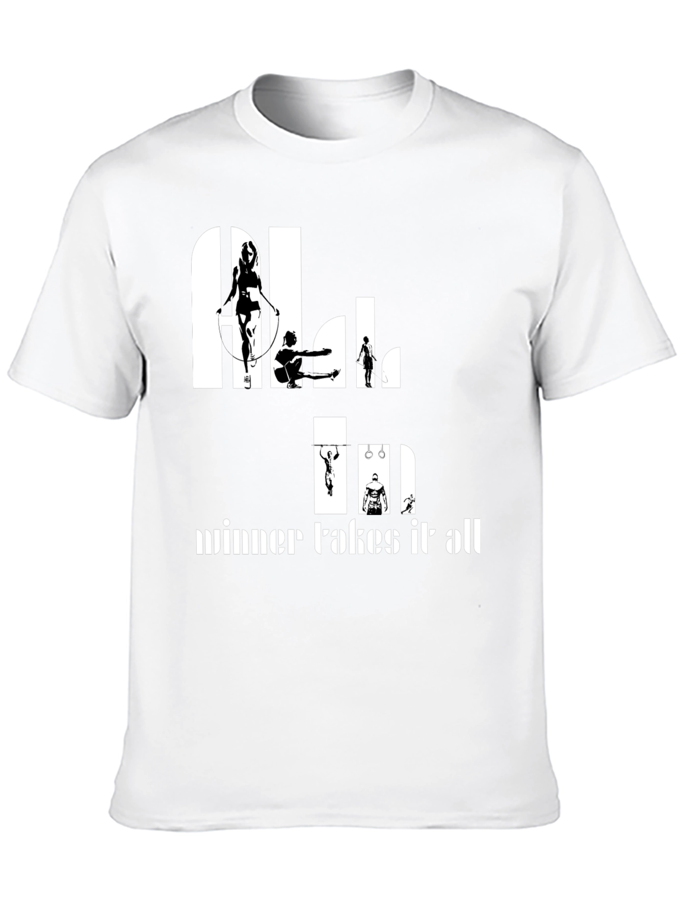 Athlete Silhouette T-Shirt - Winner Takes All Design
