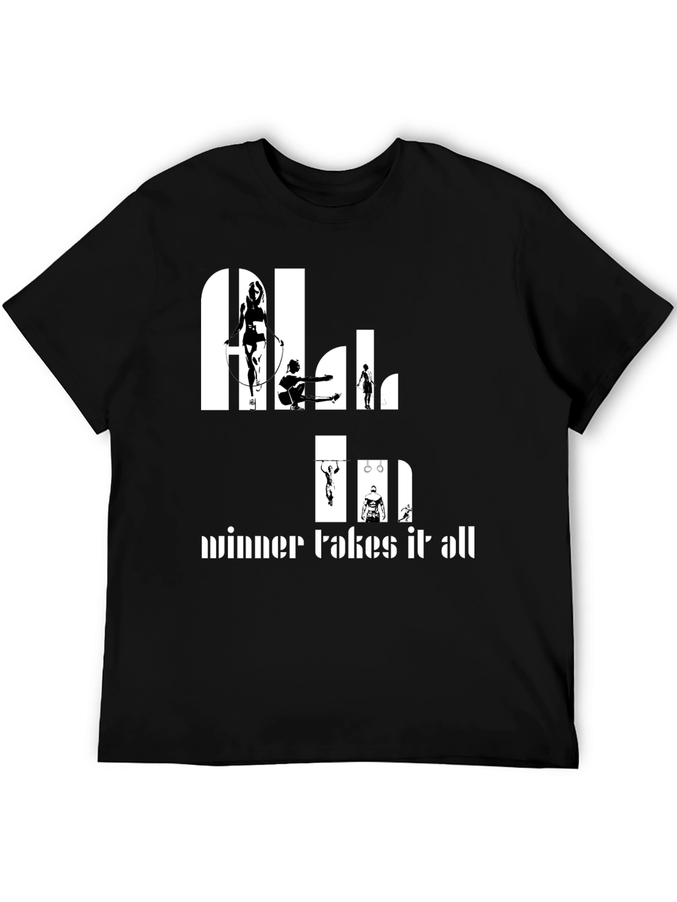 Athlete Silhouette T-Shirt - Winner Takes All Design